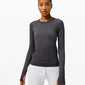 Lululemon Rest Less Pullover - Aerial Black Currant/White